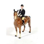 Beswick Huntswoman (Style Two: Standing), model No. 1730, brown gloss