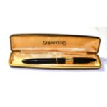 An Australian Sheaffer's Snorkel fountain pen, with 14 carat gold knib, in original case with