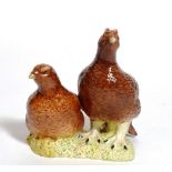 Beswick Grouse (Pair), model No. 2063, red-brown gloss