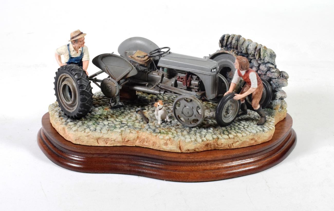 Border Fine Arts 'Changing Times' (Ford Ferguson 9N), model No. B0912 by Ray Ayres, on wood base,