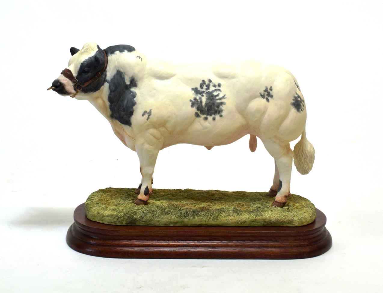 Border Fine Arts 'Belgian Blue Bull', model No. B0406 by Ray Ayres, limited edition 882/1250, on