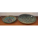 Two decorative pottery bowls with Isnik style decoration