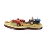 Border Fine Arts 'Hay Baling', model No. B0738, limited edition 1098/2002, on wood base, with box