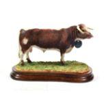 Border Fine Arts 'Longhorn Bull', model No. B1138 by Ray Ayres, limited edition 155/500, on wood