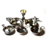 A group of Elizabeth II silver, including: a porringer, by C. J. Vander, Sheffield, 2004, of late