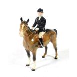 Beswick Huntswoman (Style Two: Standing), model No. 1730, brown gloss