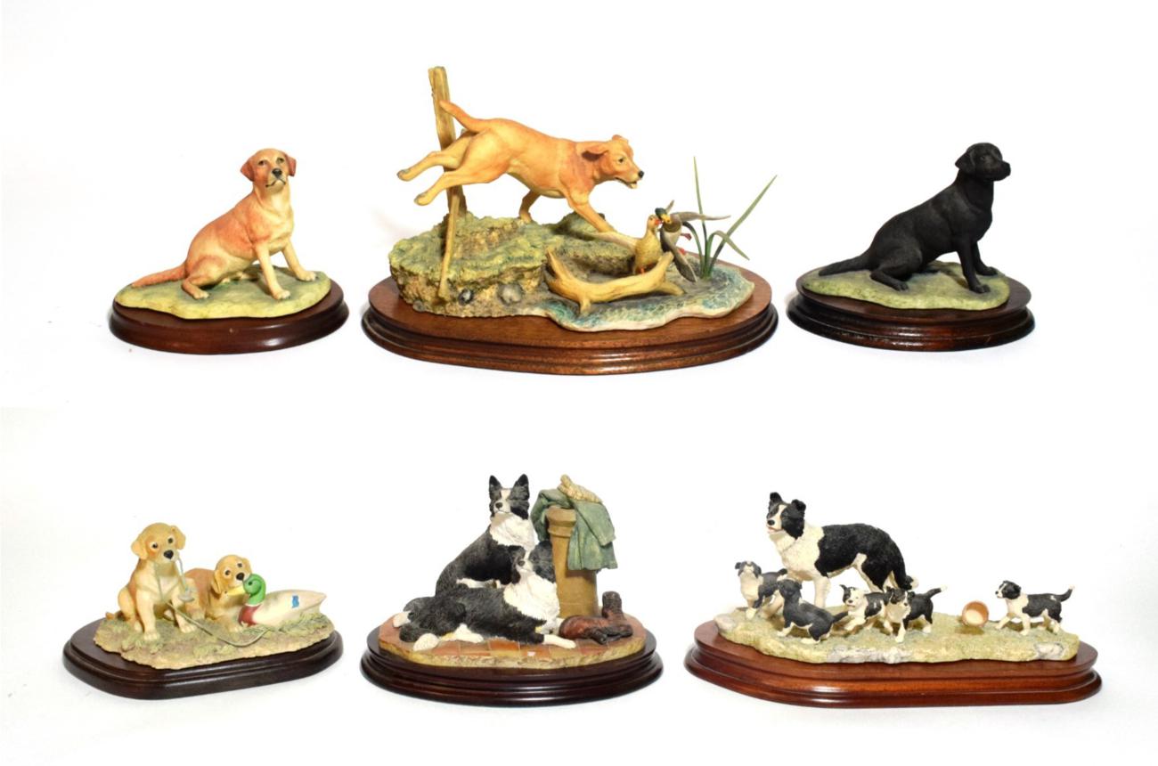 Border Fine Arts Dog Models Including: 'Disturbing the Peace' (Labrador and Mallards), model No. L80