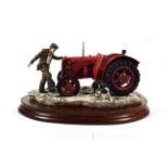 Border Fine Arts 'Kick Start' (David Brown Cropmaster Tractor, Farmer and Collie), model No. B0541