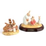 Beswick Beatrix Potter Tableaus: 'Flopsy, Mopsy and Cotton-Tail', model No. P4161 (style two),