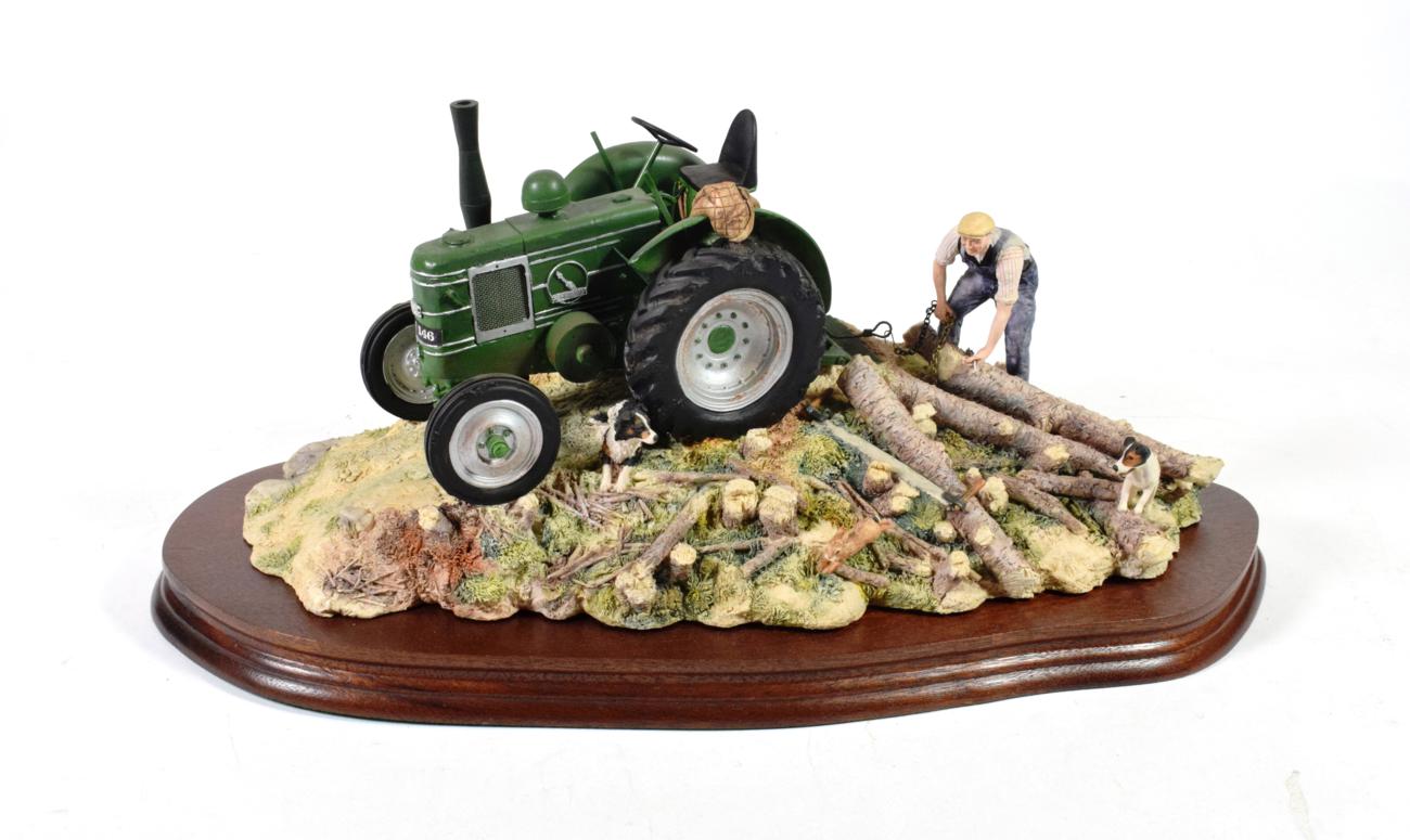 Border Fine Arts 'Hauling Out' (Field Marshall Tractor), model No. JH98 by Ray Ayres, limited