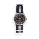 A Second World War German Military Wristwatch, signed Helvetia, circa 1943, lever movement signed,