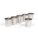 A Set of Six Elizabeth II Scottish Silver Beakers, by John Prince, Edinburgh, 1991, each plain