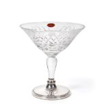 An Elizabeth II Silver-Mounted Royal Brierley Glass Bowl, the silver mounts by Broadway and Co.,