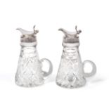 A Pair of Elizabeth II Silver-Mounted Cut-Glass Whiskey-Tots, The Silver Mounts by Camelot