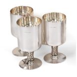 Three Elizabeth II Silver Wine-Cups, by James Dixon and Sons, Sheffield, 1972 and 1974, of Stuart