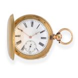 An Unusual 18ct Gold ''By Royal Letters Patent'' Hinge Winding Full Hunter Lever Pocket Watch, circa