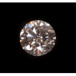 A Loose Diamond, the round brilliant cut diamond, diamond weighs 0.62 carat approximately not