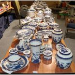 A large quantity of Old Willow pattern ceramics by Booths and Royal Doulton