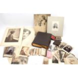 Photography A collection of c. late 19th and early 20th century photographs, including tintypes,