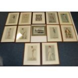 SPY Ten Vanity Fair cricketing prints, framed and glazed. Including: Lord Hawke; Lord Harris; George