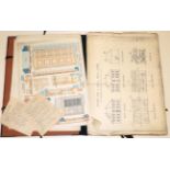 Hunt, S[?imeon].G.W. A folder of c.30 architectural drawings, plans, elevations and figures,