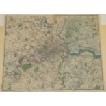 Cruchley, G.F. Ordnance Map of the Country Round London. G.F. Cruchley, 81, Fleet Street, c.1870s.
