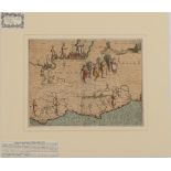 Drayton, Michael; Hole, William (eng.) Surrey and Sussex. 1612. Hand-coloured, mounted.