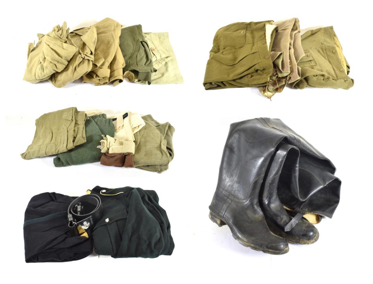 A Large Quantity of British Military Part Uniforms and Equipment, circa 1940's to 60's, including