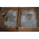 Two Waterford crystal six arm chandeliers