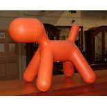 Eero Aarnio: An Orange Coloured Puppy Children's Stool, the base stamped Magis Me Too Collection