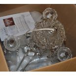 A Waterford crystal nine arm chandelier