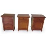 And So To Bed: Three Louis XV Style Hardwood Bedside Cabinets, modern, comprising a pair of cabinets