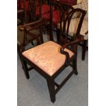 George III mahogany carver chair