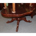 A Victorian rosewood loo table
