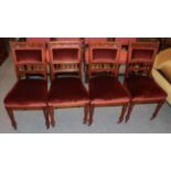 A set of four Edwardian dining chairs