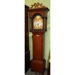 An oak thirty hour longcase clock, G Miller, Gateshead