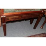 A reproduction hardwood table