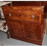 A mahogany secretaire cabinet