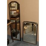 ^ Two 1920's/30's Japanned mirrors