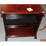 Victorian mahogany bookcase on carved feet