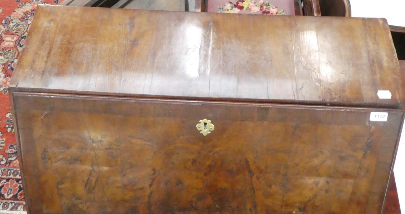 A mid 18th century walnut bureau - Image 2 of 16