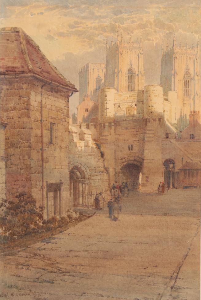 Noel Harry Leaver ARCA (1889-1951) Bootham Bar, York Signed and dated 1919, watercolour, 25.5cm by