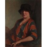 James Bell Anderson RSA (1886-1938) The Cloche Hat Signed, oil on canvas, 75cm by 60cm