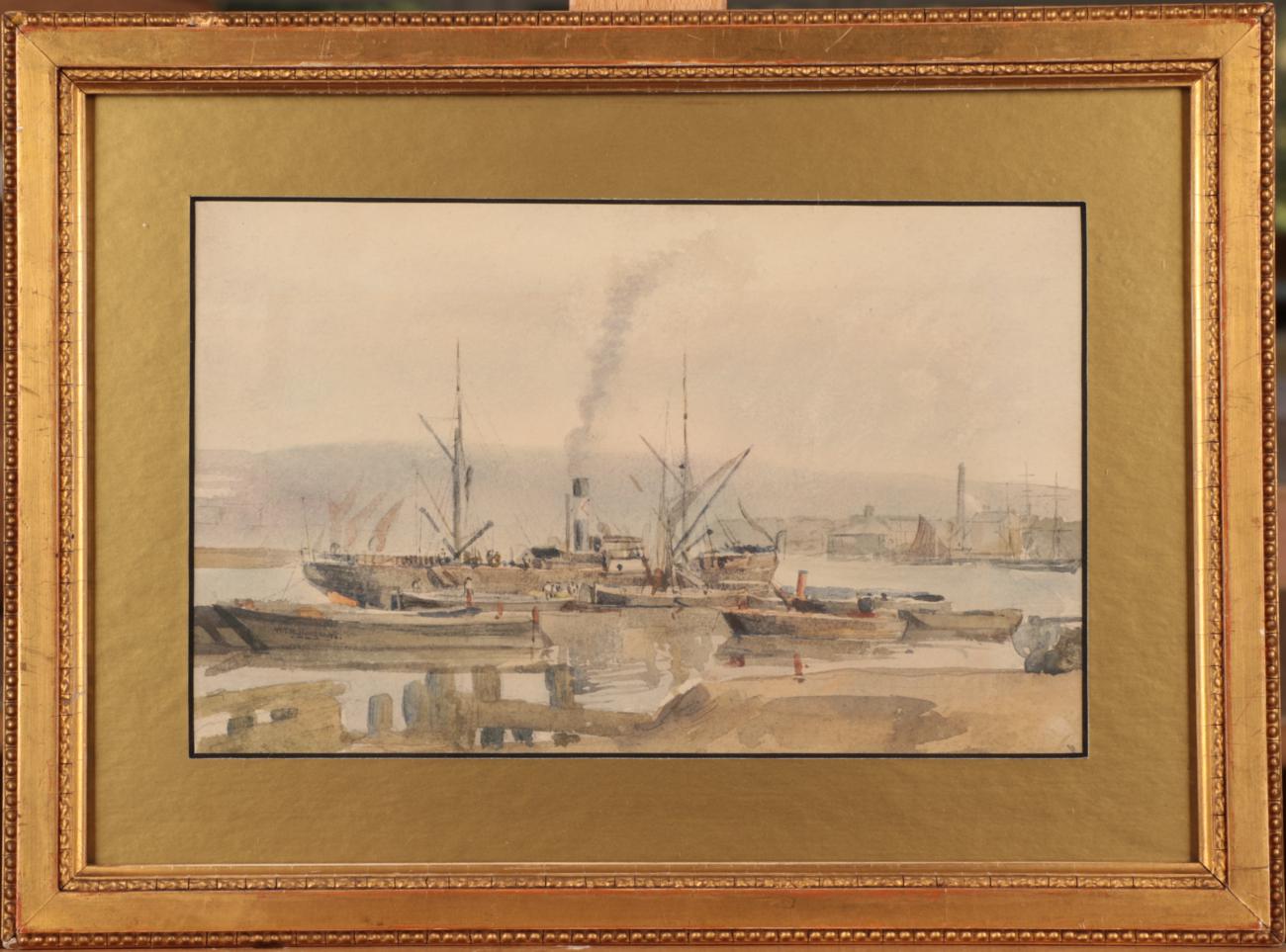 William Thomas Hawkesworth (1853-1935) ''On the Medway'' Inscribed verso, watercolour, 13.5cm by - Image 2 of 3