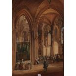 Selim Rothwell (1812-1881) Cathedral interior Signed and dated 1875, watercolour, 105.5cm by 72.5cm