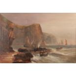 Attributed to Walter Linsley Meegan (1859-1944) Shipping off Flamborough Head Signed W Linsley,