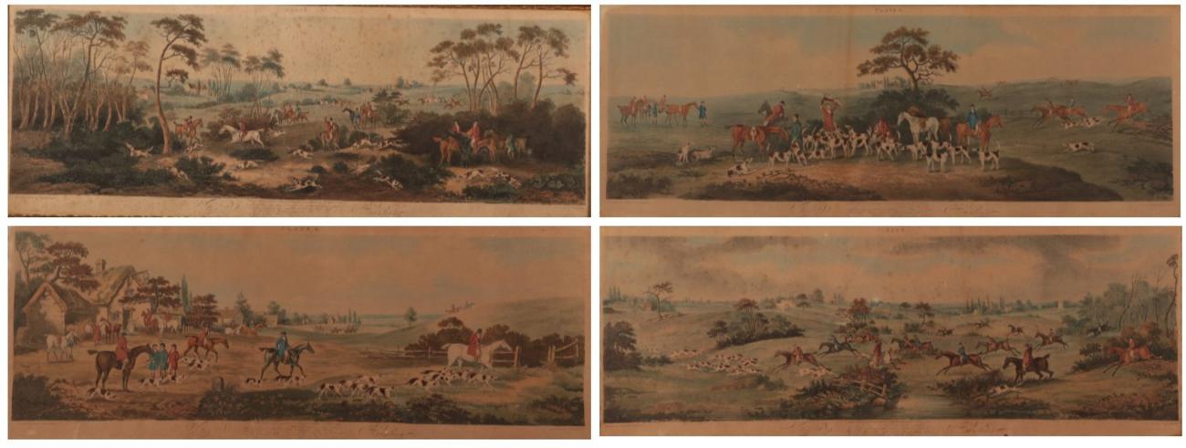 After Dean Wolstenholme the Younger (1798-1882) Fox Hunting Handcoloured engravings, each: 25cm by