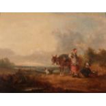 William Shayer Snr (1787-1879) Resting after harvest Oil on panel, 44.5cm by 55cm