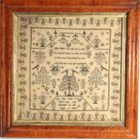 19th Century Scottish Sampler, Worked by Mary Ann Sims, Aged 10 Years, Dated November 30 1925,