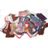 Approximately 120 20th Century Handkerchiefs, in cotton, silk and other fabrics including a